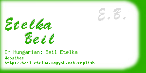 etelka beil business card